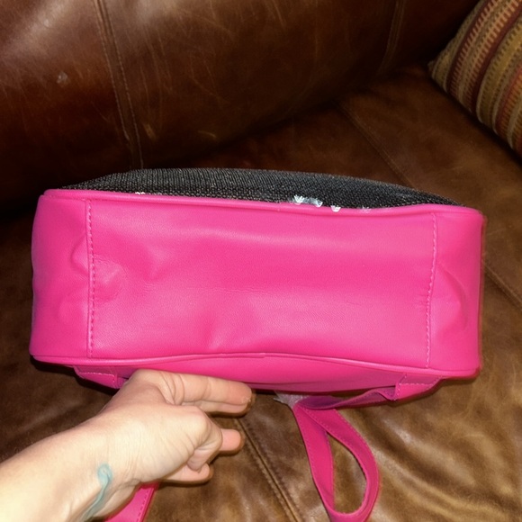Juicy Couture Hot Pink& black sequins packpavk NWOT handles still in plastic - Picture 10 of 11